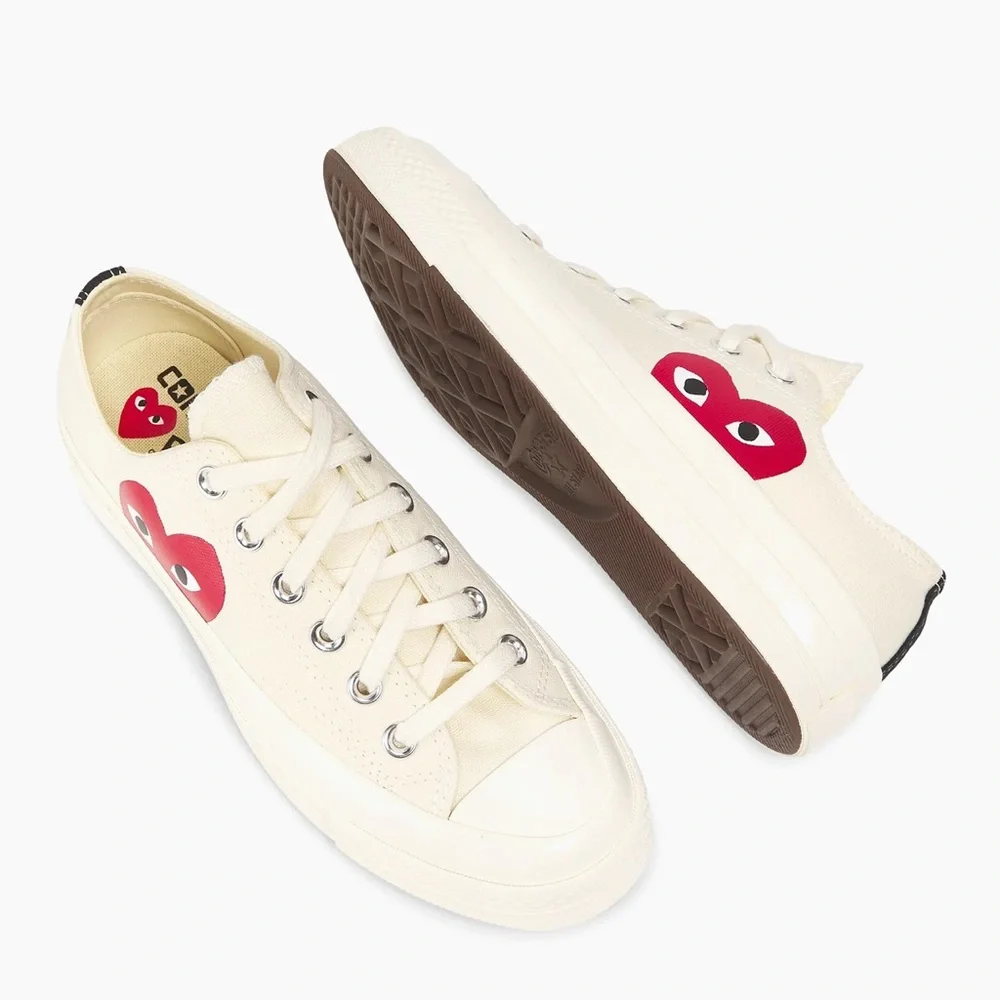 Comme des Garçons PLAY Converse Chuck Taylor All Star Peek-A-Boo Low-Top Sneaker - Picture 1 of 10